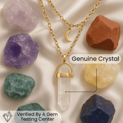 Personalized Crystal Necklace In Your Aura Color