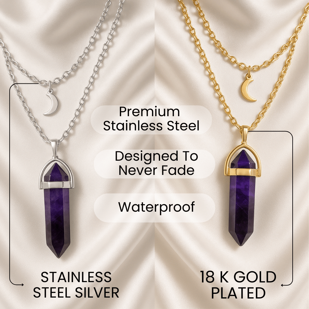 Personalized Crystal Necklace In Your Aura Color