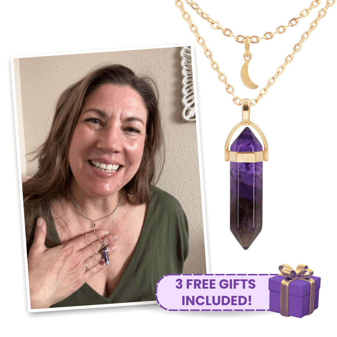 Personalized Crystal Necklace In Your Aura Color